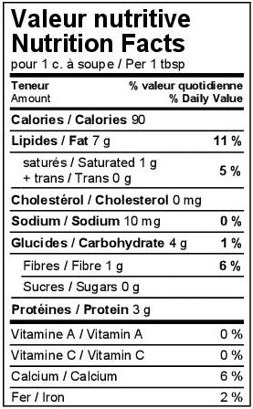 Beurre de graines de sésame naturelles crues Bio