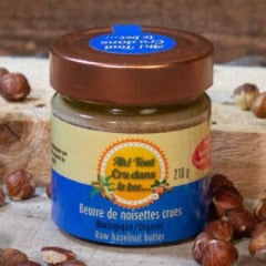 Beurre de noisettes crues et biologique