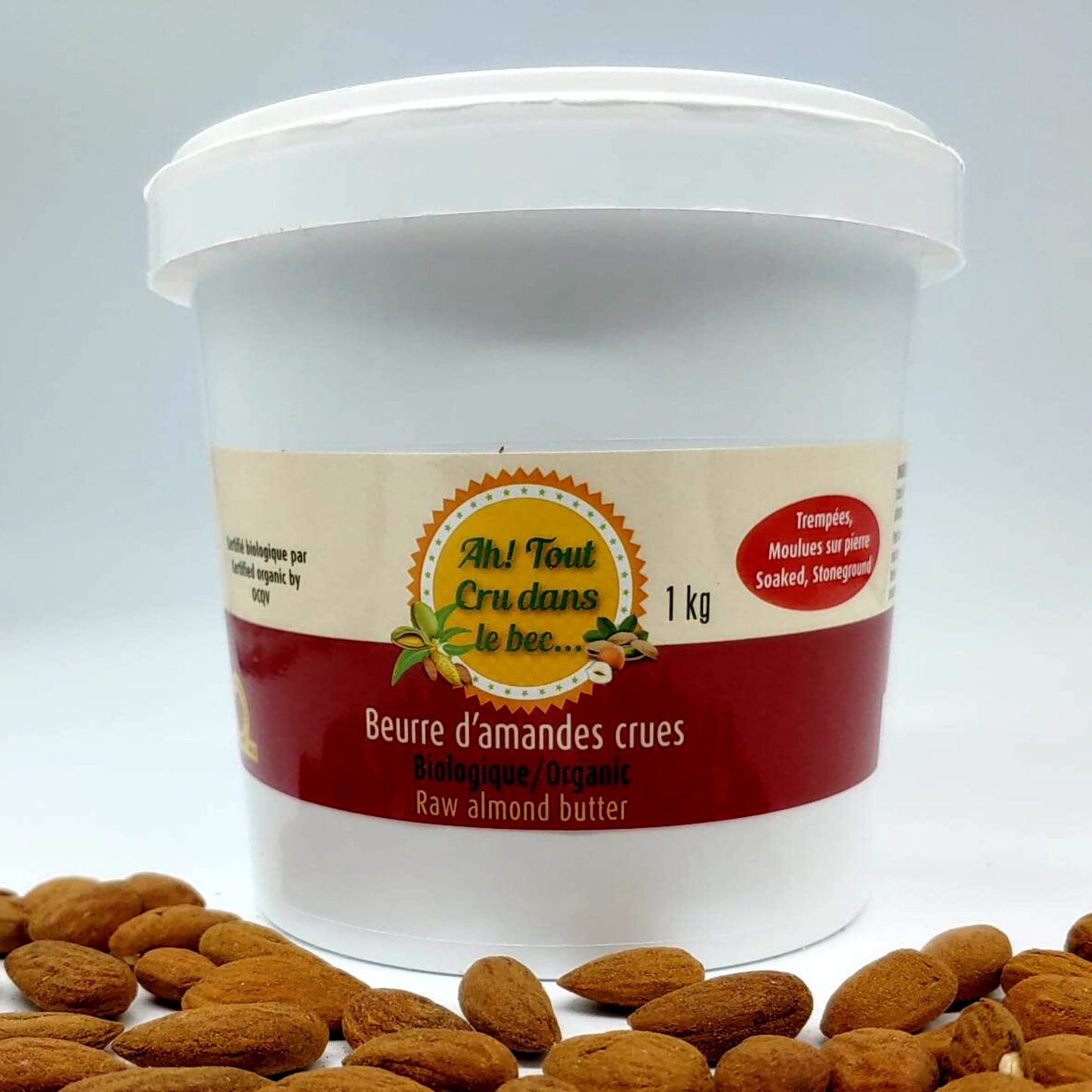 Beurre d'amandes crues et biologique